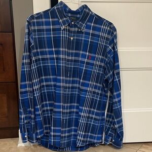 Polo by Ralph Lauren Navy and White Plaid Shirt